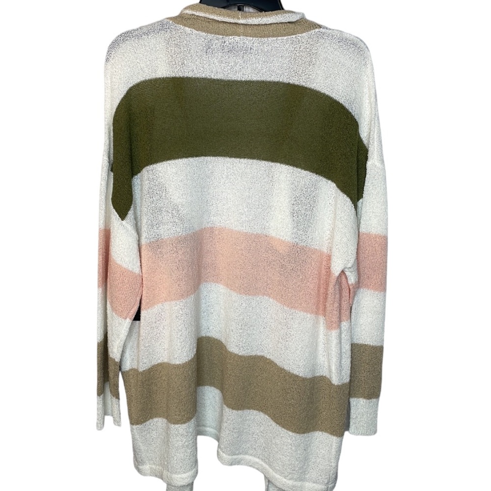 NWT 2X Ella Rafaella open Front Cardigan Sweater 3/4 Sleeve Multicolored - Picture 4 of 15